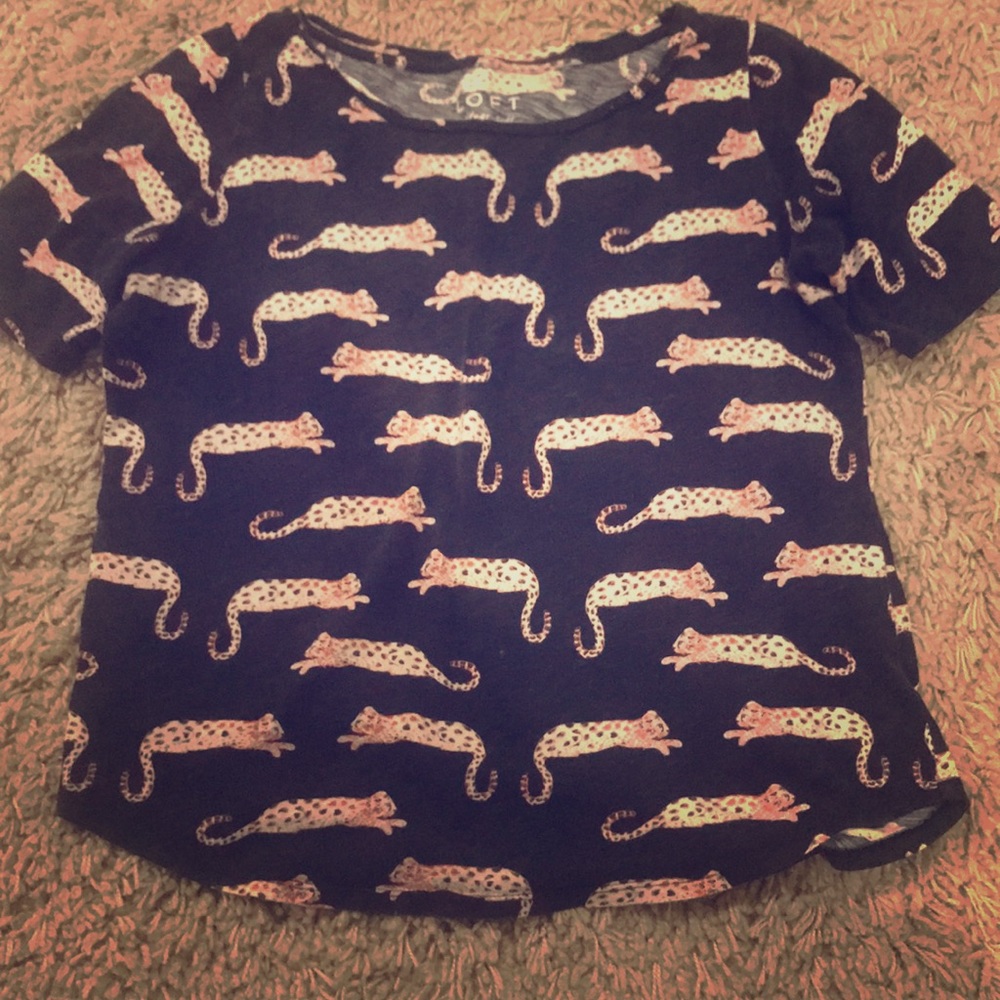 Loft leopard tshirt